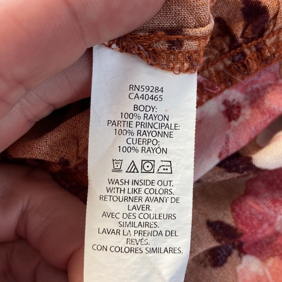 Girls Floral Tiered Dress - Amber Brown size Large 10/12 - Picture 10 of 12